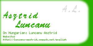 asztrid luncanu business card